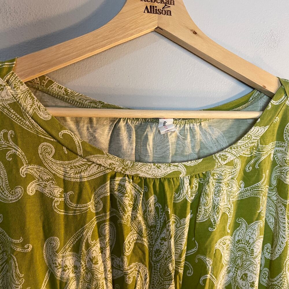 Daily Practice by Anthropologie Green Floral Paisley Mini Dress SZ Large EUC - Picture 14 of 16